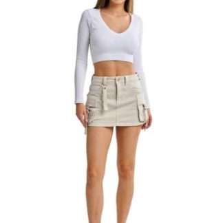 FALDA SHORT MEZCLILLA MARFIL ATMOSPHERE DNM