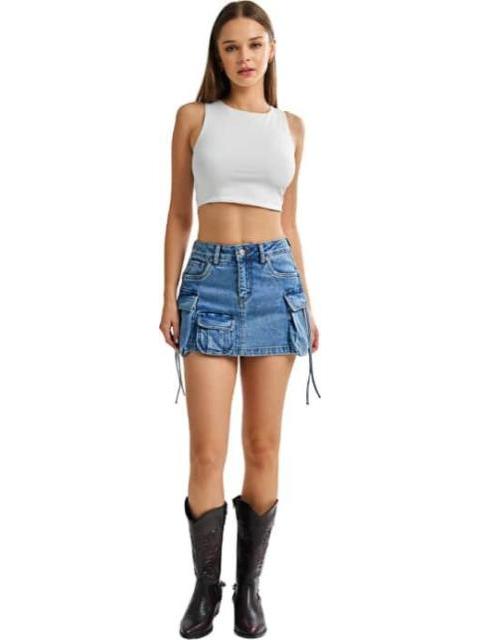 FALDA SHORT MEZCLILLA STONE ATMOSPHERE DNM