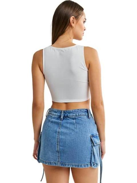 FALDA SHORT MEZCLILLA STONE ATMOSPHERE DNM - Imagen 3