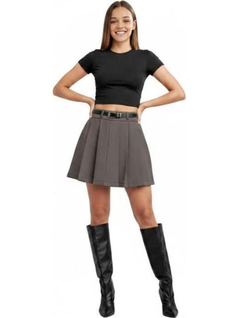 FALDA TABLEADA GRIS HOLLY LAND