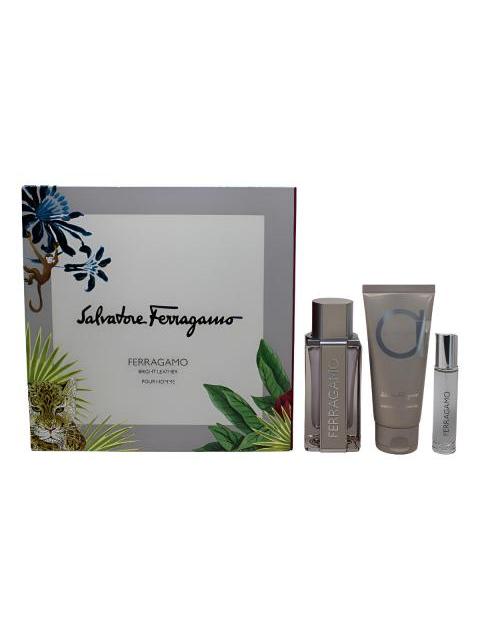 FERRAGAMO BRIGHT LEATHER SET DE 3 PZ CON MINI PARA HOMBRE