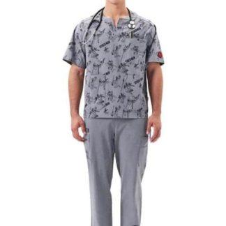FILIPINA PIJAMA QUIRURGICA CABALLERO GRIS MARVEL SPIDERMAN