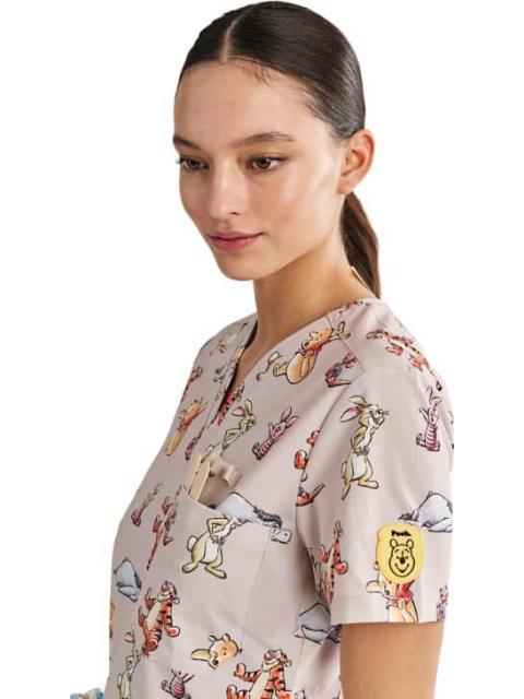 FILIPINA PIJAMA QUIRURGICA DAMA BEIGE WINNIE THE POOH - Imagen 4