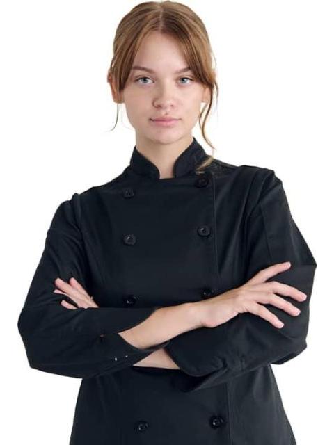 FILIPINA ROPA DE CHEF DAMA NEGRO VITTORIO II - Imagen 3