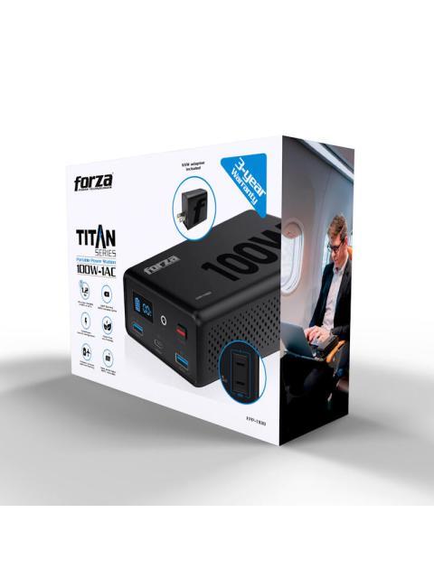 FORZA POWER TECHNOLOGIES ESTACION DE CARGA FPP-T100 100W 80WH 2 X USB-A 1 X USB-C 1 SALIDA - Imagen 6