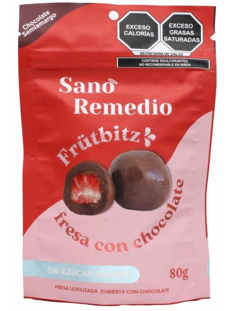 FRESA LIOFILIZADA CHOCOLATE 80 G SANO REMEDIO