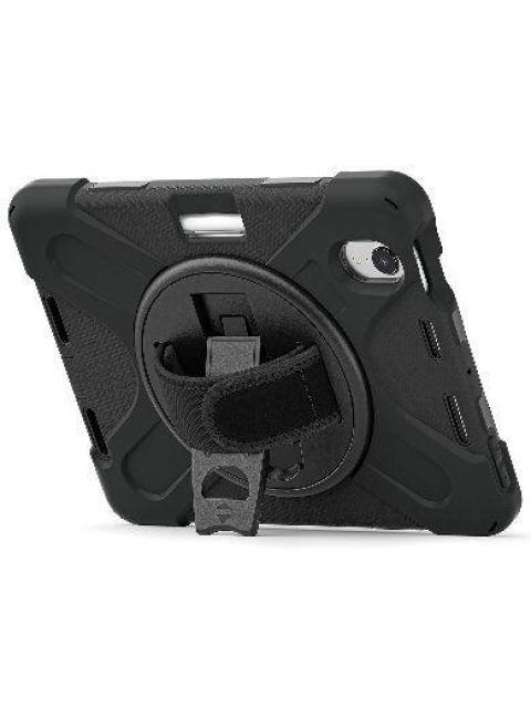 BROBOTIX FUNDA DE USO RUDO CON CORREA Y GIRO 360° PARA IPAD MINI 8.3 6TA GENERACION NEGRO - Imagen 4