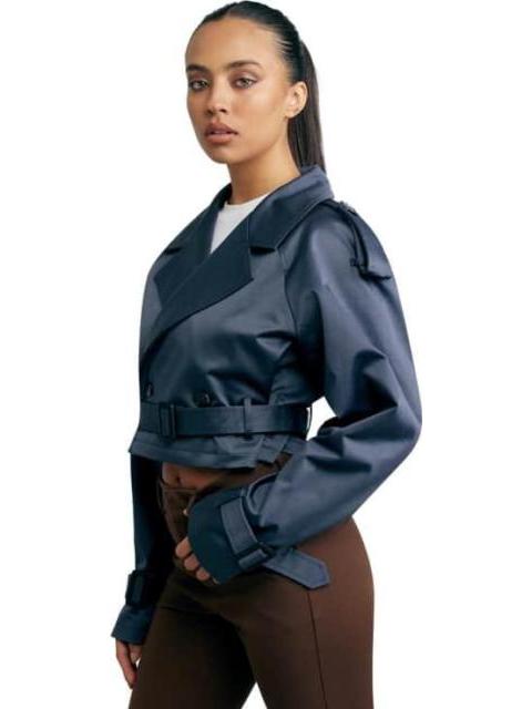 GABARDINA CORTA GRIS HOLLY LAND - Imagen 3