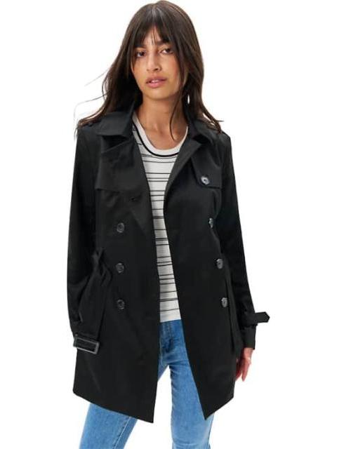 GABARDINA SATINADA NEGRO HOLLY LAND - Imagen 4