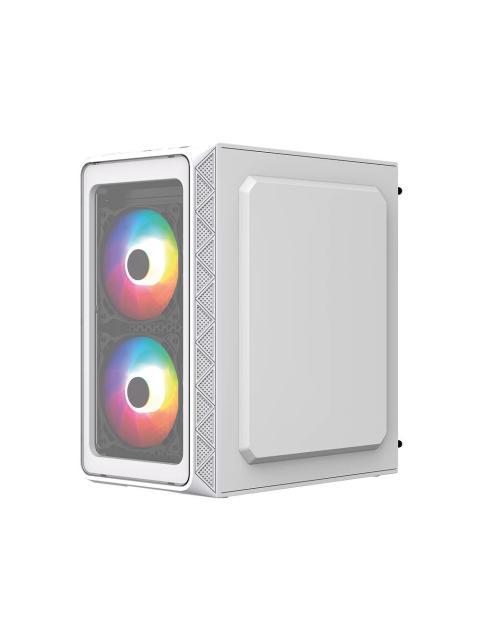 GABINETE ACTECK DOOM PRO CRYSTAL GI730C MINI-TOWER MICRO-ATX-MINI-ITX USB 2.0-3.0 CON FUENTE DE 600W 3 VENTILADORES INSTALADOS BLANCO - Imagen 5