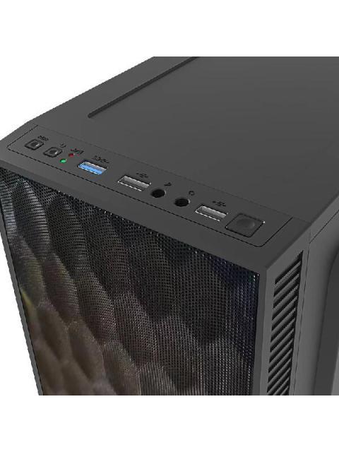 GABINETE ACTECK FUJI GC470 MINI-TOWER MICRO-ATX-MINI-ITX USB 2.0-3.0 CON FUENTE DE 500W 2 VENTILADORES INSTALADOS NEGRO - Imagen 4