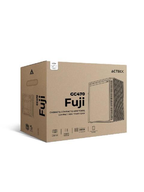 GABINETE ACTECK FUJI GC470 MINI-TOWER MICRO-ATX-MINI-ITX USB 2.0-3.0 CON FUENTE DE 500W 2 VENTILADORES INSTALADOS NEGRO - Imagen 8