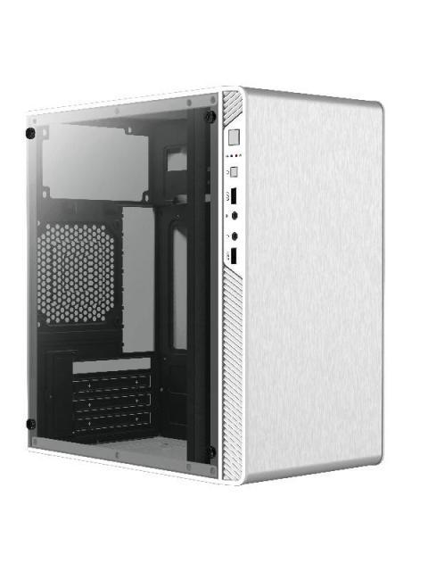 GABINETE ACTECK PERFORMANCE II GI215W CON VENTANA MICRO-TOWER MICRO-ATX-MINI ATX USB 2.0 CON FUENTE DE 500W SIN VENTILADORES INSTALADOS BLANCO