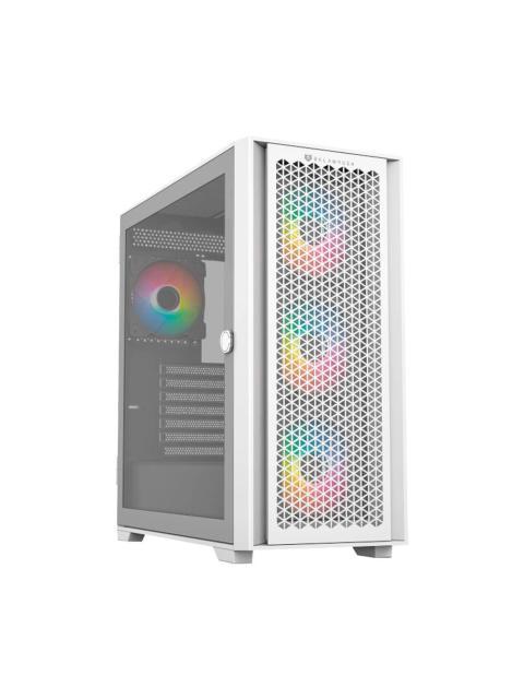 GABINETE BALAM RUSH CARBONO TWIN MATE 7000 MIDI-TOWER ATX-MICRO-ATX-MINI-ITX USB 2.0-3.0 SIN FUENTE 4 VENTILADORES INSTALADOS BLANCO