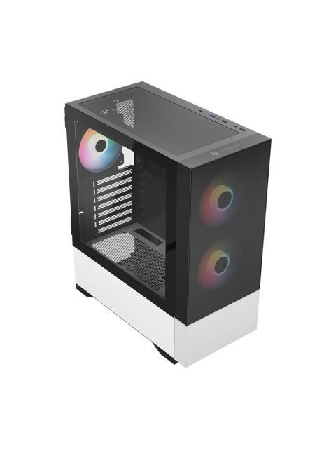 GABINETE BALAM RUSH NITROX AIRCOOL 5500ABW MIDI-TOWER MICRO-ATX-MINI-ITX-ATX USB 2.0-3.0 SIN FUENTE 3 VENTILADORES ARGB INSTALADOS NEGRO - Imagen 2
