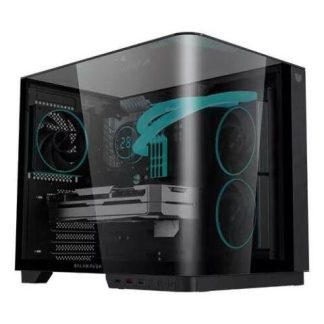 GABINETE BALAM RUSH TANK EXPERT CURVE 6800 MIDI-TOWER ATX-MICRO-ATX- ITX USB 2.0-3.0 SIN FUENTE 3 VENTILADORES INSTALADOS NEGRO