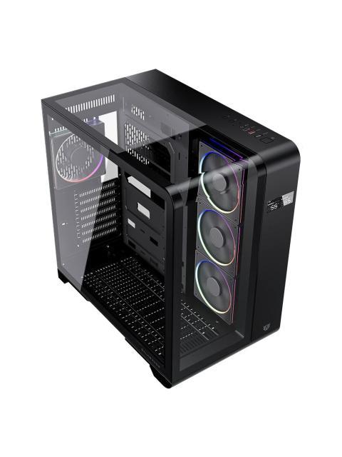GABINETE BALAM RUSH TANK EXPERT CURVE 7400 MIDI-TOWER ATX-MICRO-ATX-MINI-ITX USB 2.0-3.0 SIN FUENTE 4 VENTILADORES INSTALADOS NEGRO - Imagen 2