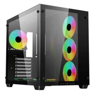 GABINETE BALAM RUSH TANK PRO GM930 LEGEND SERIES MIDI-TOWER ATX-MICRO-ATX-MINI-ITX USB 2.0-3.0 SIN FUENTE 4 VENTILADORES INSTALADOS NEGRO