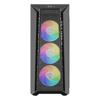 GABINETE COOLER MASTER MASTERBOX 520 ARGB CON VENTANA MIDI-TOWER ATX-EATX-MICRO ATX-MINI-ITX USB 3.2 SIN FUENTE 3 VENTILADORES ARGB INSTALADOS NEGRO