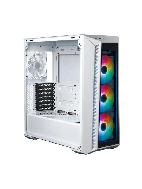 GABINETE COOLER MASTER MASTERBOX MB520 ARGB BLANCO MIDI-TOWER ATX-EATX-MICRO-ATX-MINI-ITX-SSI-CEB USB 3.0 SIN FUENTE 4 VENTILADORES INSTALADOS BLANCO - Imagen 6