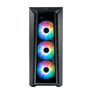 GABINETE COOLER MASTER MASTERBOX MB520 ARGB MIDI-TOWER ATX-EATX-MICRO-ATX-MINI-ITX-SSI-CEB USB 3.0 SIN FUENTE 4 VENTILADORES INSTALADOS NEGRO