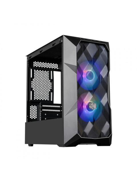 GABINETE COOLER MASTER MASTERBOX TD300 MESH CON VENTANA ARGB MINI TOWER MINI-ITX-MICRO-ATX USB 3.0 SIN FUENTE 2 VENTILADORES ARGB INSTALADOS NEGRO - Imagen 3
