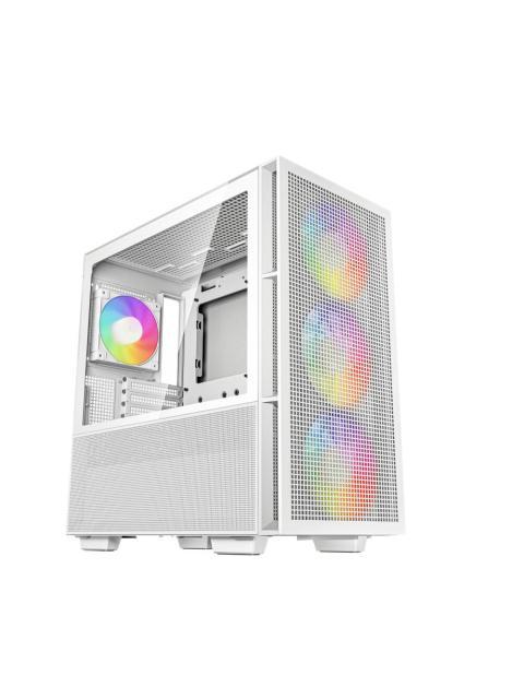 GABINETE DEEPCOOL CH560 MIDI-TOWER ATX-EATX-MICRO-ATX-MINI-ITX USB 3.0 SIN FUENTE 4 VENTILADORES INSTALADOS BLANCO