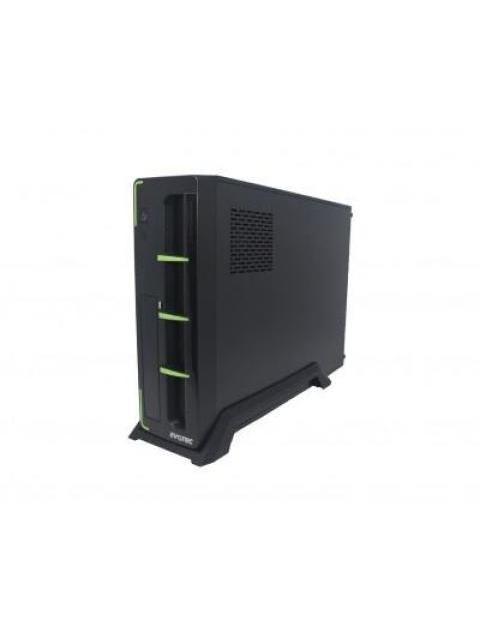 GABINETE EVOTEC EV-1010 MIDI-TOWER MINI-ATX USB 2.0 CON FUENTE 600W SIN VENTILADORES INSTALADOS NEGRO