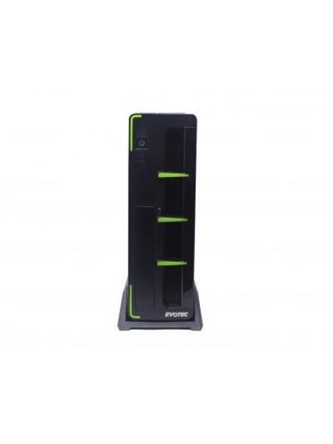 GABINETE EVOTEC EV-1010 MIDI-TOWER MINI-ATX USB 2.0 CON FUENTE 600W SIN VENTILADORES INSTALADOS NEGRO - Imagen 4