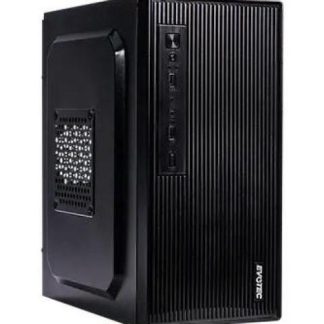 GABINETE EVOTEC OSLO EV-1023 MINI-TOWER MICRO-ATX-MINI-ITX USB 2.0-3.0 CON FUENTE DE 500W 3 VENTILADORES INSTALADOS NEGRO
