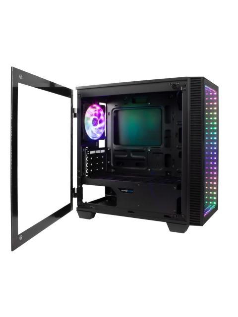 GABINETE GAME FACTOR CSG560 MICRO-TOWER MICRO-ATX-MINI-ITX USB 3.0 SIN FUENTE 1 VENTILADOR INSTALADO NEGRO - Imagen 3