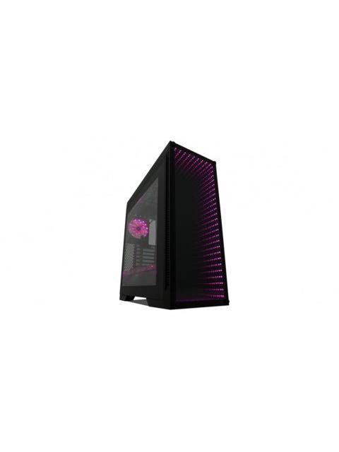 GABINETE GAME FACTOR CSG601 CON VENTANA RGB FULL-TOWER ATX-E-ATX-MICRO-ATX-MINI-ITX USB 2.0-3.0 SIN FUENTE 1 VENTILADOR INSTALADO NEGRO - Imagen 4
