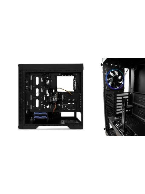 GABINETE GAME FACTOR CSG601 CON VENTANA RGB FULL-TOWER ATX-E-ATX-MICRO-ATX-MINI-ITX USB 2.0-3.0 SIN FUENTE 1 VENTILADOR INSTALADO NEGRO - Imagen 5