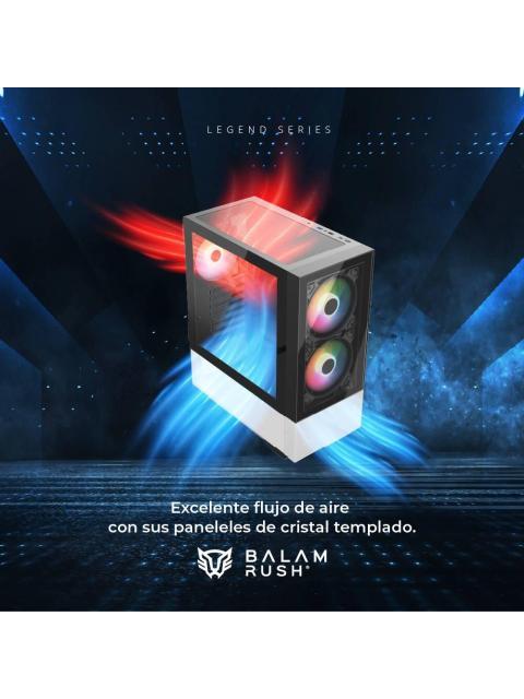 GABINETE GAMER MEDIA TORRE NITROX CRYSTAL 5500CBW LEGEND SERIES - Imagen 4