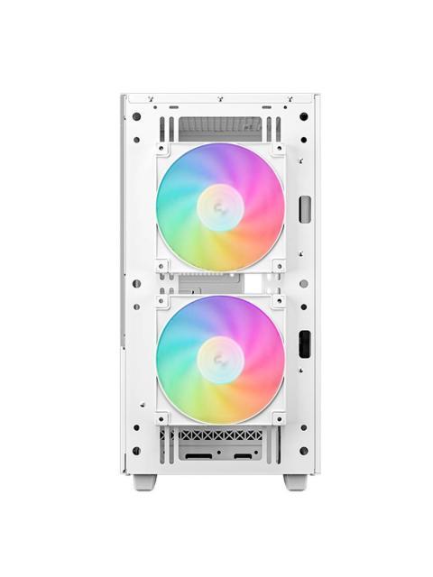 GABINETE GAMING DEEPCOOL CH360 DIGITAL WH (RCH360WHAPE3DG1) MINIITX-MICROATX CRISTAL TEMPLADO PANTALLA DIGITAL 3 VENTILADORES - Imagen 4