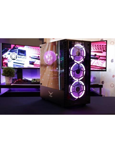 GABINETE NACEB HYDRA CON VENTANA RGB FULL-TOWER ATX USB 2.0-3.0 SIN FUENTE 3 VENTILADORES RGB INSTALADOS NEGRO - Imagen 7