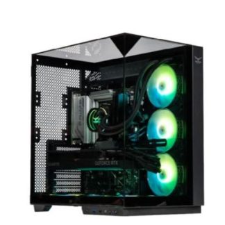 GABINETE NACEB IRIS NA-0639 MIDI-TOWER ATX-MICRO-ATX-MINI-ITX USB 3.0 SIN FUENTE 4 VENTILADORES INSTALADOS NEGRO
