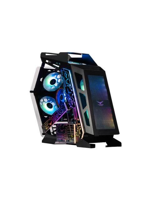 GABINETE NACEB OLYMPIAN MIDI-TOWER MICRO-ATX-MINI-ITX USB 2.0-3.0 SIN FUENTE 3 VENTILADORES INSTALADOS NEGRO