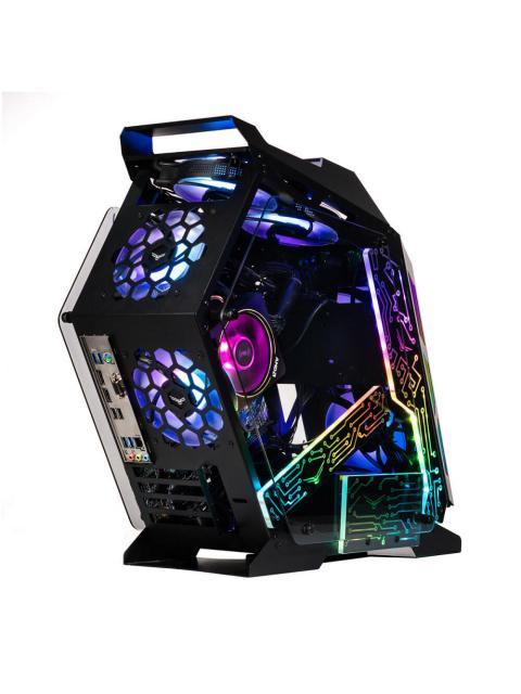 GABINETE NACEB OLYMPIAN MIDI-TOWER MICRO-ATX-MINI-ITX USB 2.0-3.0 SIN FUENTE 3 VENTILADORES INSTALADOS NEGRO - Imagen 3