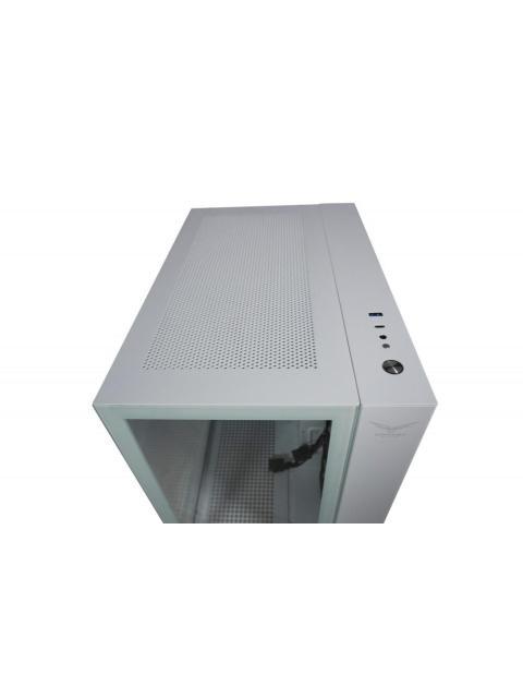 GABINETE NACEB WHITE NOVA CON VENTANA MIDI-TOWER ATX-MICRO-ATX-MINI-ATX USB 3.0 SIN FUENTE 4 VENTILADORES RGB INSTALADOS BLANCO - Imagen 3