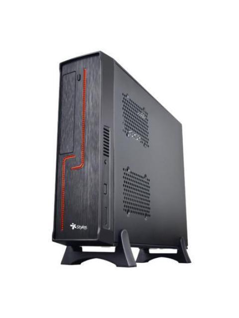 GABINETE STYLOS KEELAN MINI-TOWER MINI-ITX USB 3.0 CON FUENTE DE 550W 1 VENTILADOR INSTALADO NEGRO-ROJO - Imagen 4
