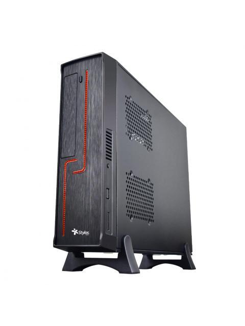 GABINETE STYLOS KEELAN MINI-TOWER MINI-ITX USB 3.0 CON FUENTE DE 550W 1 VENTILADOR INSTALADO NEGRO-ROJO - Imagen 5