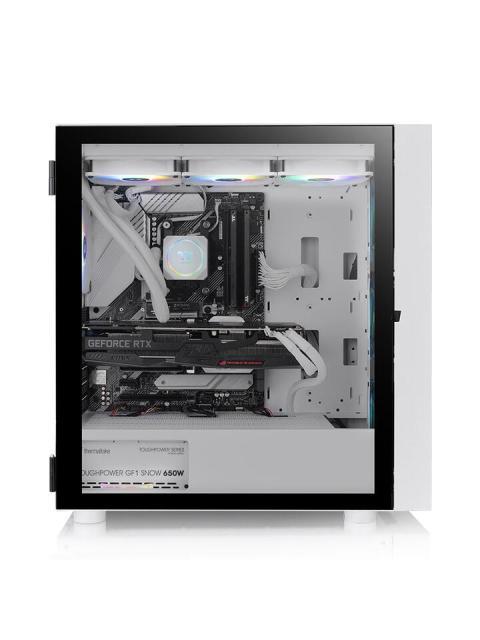 GABINETE THERMALTAKE H570 TG SNOW MID TOWER MIDTORRE GABINETE MINI ITX HASTA EATX COLOR BLANCO - Imagen 3