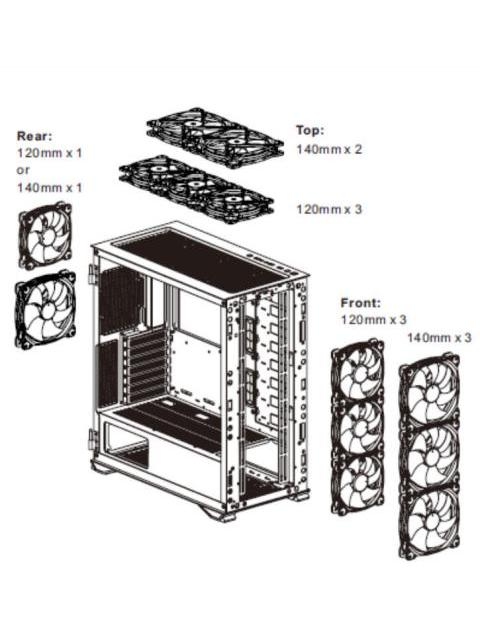 GABINETE THERMALTAKE H700 TG MIDTORRE GABINETE MINI ITX HASTA EATX COLOR BLANCO - Imagen 8