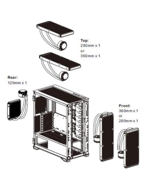 GABINETE THERMALTAKE H700 TG MIDTORRE GABINETE MINI ITX HASTA EATX COLOR BLANCO - Imagen 9