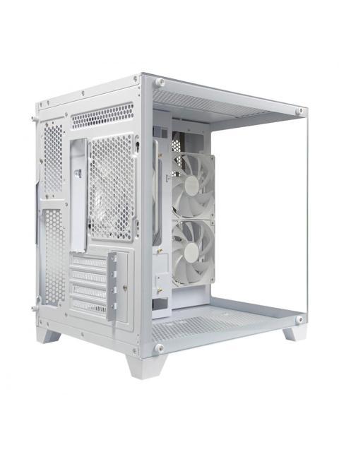 GABINETE XZEAL PANZER II CUBO MINI-TOWER MICRO-ATX USB 2.0-3.0 SIN FUENTE 3 VENTILADORES INSTALADOS BLANCO - Imagen 4
