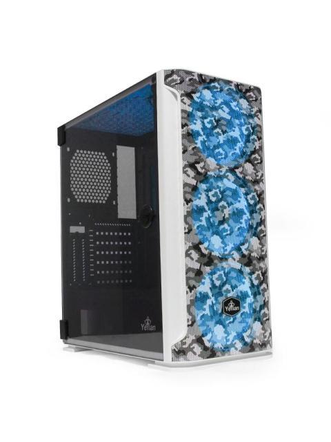 GABINETE YEYIAN HOLLOW 2500 MIDI-TOWER ATX-EATX-MICRO-ATX-MINI-ITX USB 3.0 SIN FUENTE 3 VENTILADORES INSTALADOS NEGRO-BLANCO - Imagen 6