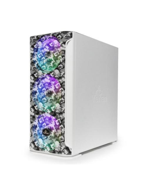 GABINETE YEYIAN HOLLOW 2500 MIDI-TOWER ATX-EATX-MICRO-ATX-MINI-ITX USB 3.0 SIN FUENTE 3 VENTILADORES INSTALADOS NEGRO-BLANCO - Imagen 7