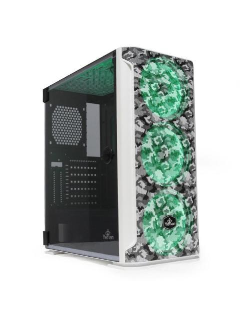 GABINETE YEYIAN HOLLOW 2500 MIDI-TOWER ATX-EATX-MICRO-ATX-MINI-ITX USB 3.0 SIN FUENTE 3 VENTILADORES INSTALADOS NEGRO-BLANCO - Imagen 8