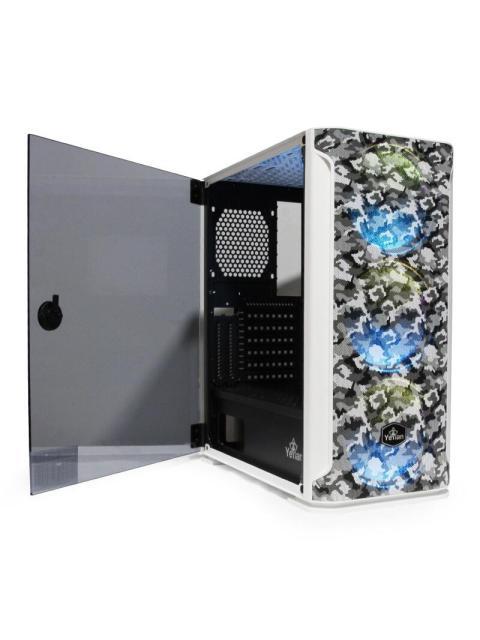 GABINETE YEYIAN HOLLOW 2500 MIDI-TOWER ATX-EATX-MICRO-ATX-MINI-ITX USB 3.0 SIN FUENTE 3 VENTILADORES INSTALADOS NEGRO-BLANCO - Imagen 9